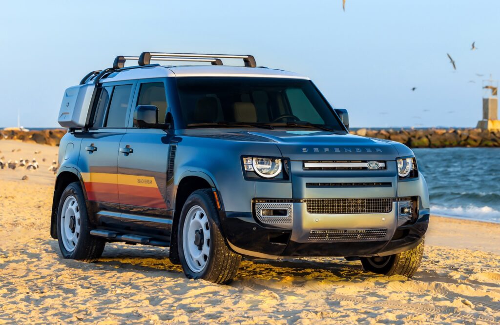 The Land Rover Defender Beach Break Edition celebrates the lifestyle of beach adventures